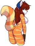  2014 alpha_channel anthro back blue_eyes breasts butt canine female fox hair long_hair looking_back mammal nude plain_background presenting presenting_hindquarters solo transparent_background zyira 