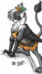  avian costume discrete_turtle eraclea female feral gryphon halloween holidays looking_at_viewer solo 