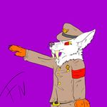  anthro cookiekangaroo fangs fench hybrid male nazi solo uniform 