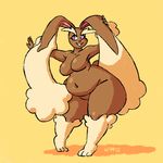  2014 anthro big_breasts breasts chubby female hair long_hair lopunny mammal nintendo pok&eacute;mon solo video_games voluptuous woot 