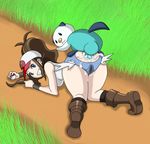  anal anal_penetration balls blue_eyes breasts brown_hair butt clothing crying cum cum_in_ass cum_inside duo female hair hat hilda_(pok&eacute;mon) human interspecies looking_at_viewer looking_back mammal mustelid nintendo oshawott otter outside penetration penis pok&eacute;mon pok&eacute;philia pussy pussy_juice sex size_difference smile tears teeth unknown_artist video_games wet 