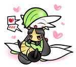  &lt;3 black_hair blush concave_(artist) duo eyes_closed female gardevoir green_hair hair humanoid mawile nintendo open_mouth plain_background pok&eacute;mon red_eyes video_games 