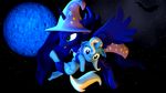  2014 3d equine female feral flying friendship_is_magic horn horse mammal my_little_pony mynokiarules princess_luna_(mlp) trixie_(mlp) unicorn winged_unicorn wings 