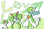  ambiguous_gender baby berry concave_(artist) dress english_text gardevoir green_hair group hair horn humanoid kirlia necklace nintendo open_mouth pok&eacute;mon ralts red_eyes scarf smile text video_games young 