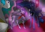  backlash91 equine female feral friendship_is_magic hooves horn horse mammal my_little_pony pony princess_celestia_(mlp) princess_luna_(mlp) renegade_princess royalty scarf story twilight_sparkle_(mlp) winged_unicorn wings 