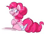  2014 butt camel_toe clothing digital_media_(artwork) earth_pony equine female friendship_is_magic horse kayla-na mammal my_little_pony open_mouth panties pinkie_pie_(mlp) plain_background pony sitting smile solo underwear 