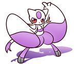  ambiguous_gender concave_(artist) feline looking_at_viewer mammal mienshao nintendo plain_background pok&eacute;mon red_eyes solo video_games 