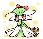  blush bow concave_(artist) doll dress female gardevoir green_hair hair humanoid lagomorph looking_at_viewer lopunny mammal nintendo open_mouth pok&eacute;mon rabbit red_eyes solo video_games 