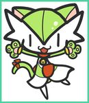  :3 animal_ears anthro bell border bow cat_ears cat_paws collar concave_(artist) cosplay dress feline female furrification gardevoir green_hair hair humanoid looking_at_viewer mammal nintendo open_mouth pok&eacute;mon solo video_games 