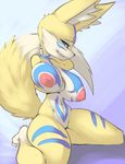  anthro areola big_areola big_breasts big_ears breasts canine embarrased female fennec fox holding_breasts huge_areola lifting_breasts mammal navel nipples nude paint pussy solo thefuckingdevil thick_thighs voluptuous 