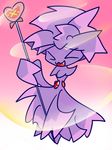  &lt;3 ambiguous_gender concave_(artist) eyes_closed ghost magic magic_user mismagius nintendo open_mouth pok&eacute;mon solo spirit video_games wand witch 