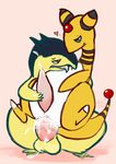  &lt;3 ampharos anal anal_penetration anus balls chair_position cum cum_in_ass cum_inside cumshot duo eye_contact feral from_behind gay half-closed_eyes handjob male nintendo on_lap open_mouth orgasm pcred566 penetration penis pink_background plain_background pok&eacute;mon reach_around sex sitting sitting_on_lap smile tongue tongue_out typhlosion video_games 