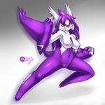  2014 anthro anthrofied big_breasts blush breasts female hair hi_res latias legendary_pok&eacute;mon looking_at_viewer mega_evolution mega_latias mnxenx001 nintendo nipples nude pok&eacute;mon purple_hair pussy solo video_games wide_hips wings yellow_eyes 