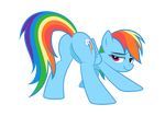  2014 alpha_channel ass_up bent_over butt culu-bluebeaver equine female feral friendship_is_magic looking_at_viewer looking_back mammal my_little_pony pegasus presenting presenting_hindquarters rainbow_dash_(mlp) smile solo wings 