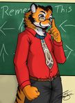  anthro baljet chalkboard eyewear feline glasses happy honedge kabigon male mammal nintendo pok&eacute;mon school smile solo teacher tiger video_games 