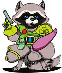  alien anthro balls erection guardians_of_the_galaxy looking_at_viewer male mammal marvel op2 penis raccoon rocket_raccoon solo 