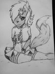  anthro canine female mammal solo tailsisbest wolf 