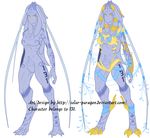  131 2014 alien anthro blue_skin digital_media_(artwork) female model_sheet oracle protoss solar-paragon solo standing starcraft tattoo 