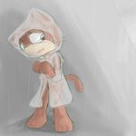  anthro blush cat color cub feline kochimel male mammal nude nyago nyani_ga_nyander_nyander_kamen raincoat raining solo young 