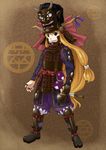  aka-kabuto_no_gema armor blonde_hair gourd horns ibuki_suika japanese_armor long_hair samurai solo touhou 
