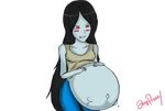  adventure_time belly big_belly bulge clothing female hair humanoid jaypisces marceline navel pregnant solo vampire 