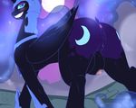  2014 anus areola big_butt blush butt cold-blooded-twilight cutie_mark equine erect_nipples female feral friendship_is_magic horn looking_at_viewer mammal my_little_pony nightmare_moon_(mlp) nipples pussy smile solo teats winged_unicorn wings 