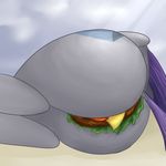  2014 ass_burger burger butt butt_burger cheese cutie_mark equine female feral food friendship_is_magic fur grey_fur hair horse lettuce mammal maud_pie_(mlp) my_little_pony pony ponyway purple_hair solo tomato what what_has_science_done 