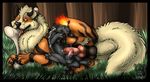  arcanine balls bone canine cum dog duo erection feral gay hybrid knot licking male mammal nintendo open_mouth penis pok&eacute;mon quilava sandslash tongue tongue_out video_games x-kid 