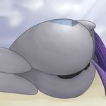  2014 abstract_background anus butt cutie_mark equine female feral friendship_is_magic fur grey_fur hair hi_res horse long_hair lying mammal maud_pie_(mlp) my_little_pony pony ponyway presenting purple_hair pussy raised_tail rear_view solo 