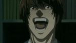  ahegao animated animated_gif death_note laughing lowres smile stare staring what yagami_light 