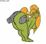  animated blue_eyes dieselbrain_(artist) goblin gold hot_dogging humanoid not_furry orc size_difference trixie_hardfuse_(character) 