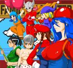  6+girls arthur balloon balloon_fight balloon_fighter bamboo black_hair blonde_hair blue_hair blush bomb_jack braid breasts brown_hair capcom clothes color covering covering_breasts crossed_arms crossover famicom female game_console genderswap gloves hair hat headband helmet huge_breasts human large_breasts makaimura mario mario_(series) mighty_bomb_jack milon milon&#039;s_secret_castle milon's_secret_castle multiple_girls nintendo orange_hair overalls ponytail super_mario_bros. wrecking_crew 