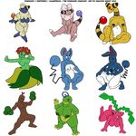  2012 ampharos amphibian anthro azumarill barefoot bellossom big_breasts blue_eyes breasts butt caprine eyelashes female flaaffy flora_fauna flower frog fur group hair hoppip ignatius_husky kneeling looking_at_viewer mammal mareep marill nintendo nipples nude open_mouth plain_background plant pok&eacute;mon politoed pussy rodent sheep sitting skirt smile spread_legs spreading standing sudowoodo toes tongue video_games white_background 