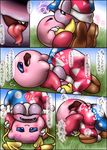  blue_eyes blush boots box_xod comic cute dialogue duo eyes_closed gloves happy hat japanese_text kirby kirby_(series) kissing marx nintendo open_mouth oral smile text tongue tongue_out translation_request video_games wings 