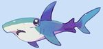  ambiguous_gender black_eyes cute cuteskitty fish hammerhead_shark marine open_mouth shark solo teeth 