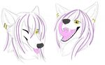  canine dalthia female fey fox mammal open_mouth piercing tongue wolf wolfsune 