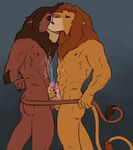  anthro disney duo eyes_closed feline frottage gay koutou kovu lion male mammal penis sex simba tail_grab the_lion_king 