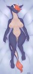  anthro areola big_breasts breasts clothed clothing dragon female half-dressed looking_at_viewer navel nipples nivrozs nude pussy scalie thick_thighs topless wide_hips 