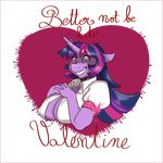  2015 alpha_channel anthro anthrofied arnachy big_breasts breasts cleavage clothed clothing english_text equine female friendship_is_magic fur grin hair holidays horn mammal my_little_pony plain_background purple_eyes purple_fur purple_hair smile solo text transparent_background twilight_sparkle_(mlp) unicorn valentine&#039;s_day 
