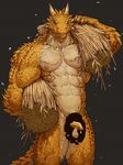  abs anthro censored horn male muscles nipples nude pecs pockyrumz reptile scalie 