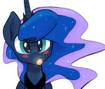  2014 alpha_channel blue_eyes blue_hir blush crown darkflame75 equine female friendship_is_magic glowing horn mammal my_little_pony necklace princess_luna_(mlp) solo sparkles transparent_backgtround winged_unicorn wings 