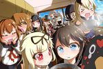  &gt;_&lt; :d ^_^ ahoge black_hair blonde_hair blue_eyes blush bow brown_hair carillus carrying chocolate chocolate_covered chocolate_making claws closed_eyes commentary dress dutch_angle failure_penguin folded_ponytail fubuki_(kantai_collection) green_eyes hair_bow hair_ornament hair_ribbon hairband hairclip hands_on_own_cheeks hands_on_own_face highres holding horn horns ikazuchi_(kantai_collection) inazuma_(kantai_collection) kantai_collection kitakami_(kantai_collection) long_hair looking_at_viewer low_ponytail magatama mittens multiple_girls northern_ocean_hime open_mouth piggyback pleated_skirt purple_hair red_eyes remodel_(kantai_collection) ribbon ryuujou_(kantai_collection) school_uniform seaport_hime serafuku shigure_(kantai_collection) shimakaze_(kantai_collection) shinkaisei-kan short_hair silver_hair skirt smile surprised torpedo valentine visor_cap white_dress white_skin xd yuudachi_(kantai_collection) 