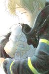  brown_hair cat closed_eyes firefighter free! future_fish male_focus smile tachibana_makoto uniform 