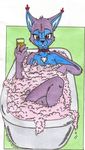  bath bathtub breasts bubble canine celeste chest_tuft female fur invalid_color mammal neomi tuft 