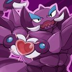  &lt;3 2015 abs abstract_background anthro biceps big_muscles black_eyes butt claws drapion looking_at_viewer male muscles nintendo open_mouth pecs pok&eacute;mon solo teeth tongue video_games waddledox 