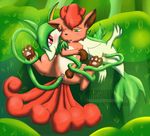  blush brown_fur duo female fur green_eyes invershadow lesbian nintendo one_eye_closed open_mouth pawpads paws penetration pok&eacute;mon pussy_juice red_eyes red_fur servine sex smile spread_legs spreading tentacles vaginal vaginal_penetration video_games vulpix 