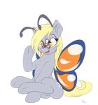  2015 alasou alpha_channel antennae arthropod blonde_hair butterfly butterfly_wings cutie_mark derpy_hooves_(mlp) equine female feral friendship_is_magic fur grey_fur hair insect mammal my_little_pony plain_background solo transparent_background wings yellow_eyes 