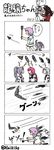 6+girls bad_id bad_pixiv_id braid comic hai_to_hickory hatsuharu_(kantai_collection) kantai_collection multiple_girls murakumo_(kantai_collection) nenohi_(kantai_collection) parody ponytail ryuujou_(kantai_collection) school_uniform seaport_hime serafuku shinkaisei-kan simple_background style_parody tama_(kantai_collection) translation_request ueda_masashi_(style) visor_cap 