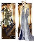  artist_name blonde_hair bow_(weapon) crown dated elf father_and_son legolas long_hair male_focus multiple_boys pointy_ears psd signature the_hobbit thranduil weapon 