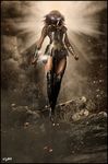  1girl amazon armor dawn_of_justice dc_comics dccu flying glowing glowing_eyes greaves lasso pteruges solo sword tiara vambraces wonder_woman wonder_woman_(series) 